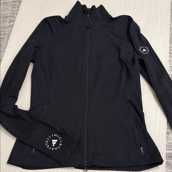 Stella McCartney Black Athletic Jacket High Collar Streamlined - Picture 3 of 3